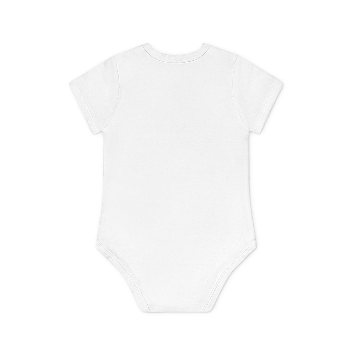Baby Organic Bodysuit — Minimal White Short Sleeve Infant Onesie