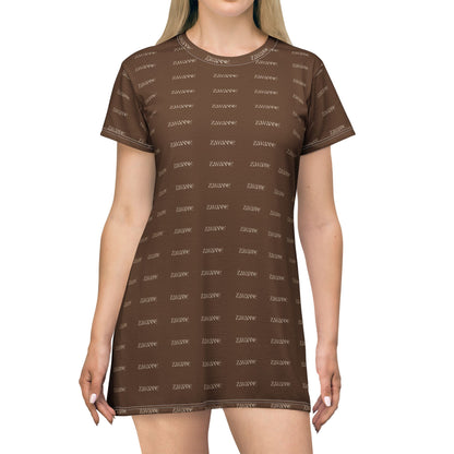 Vestido chocolate midi ZAVANNE (micrologo)