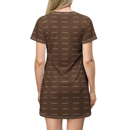 Vestido chocolate midi ZAVANNE (micrologo)