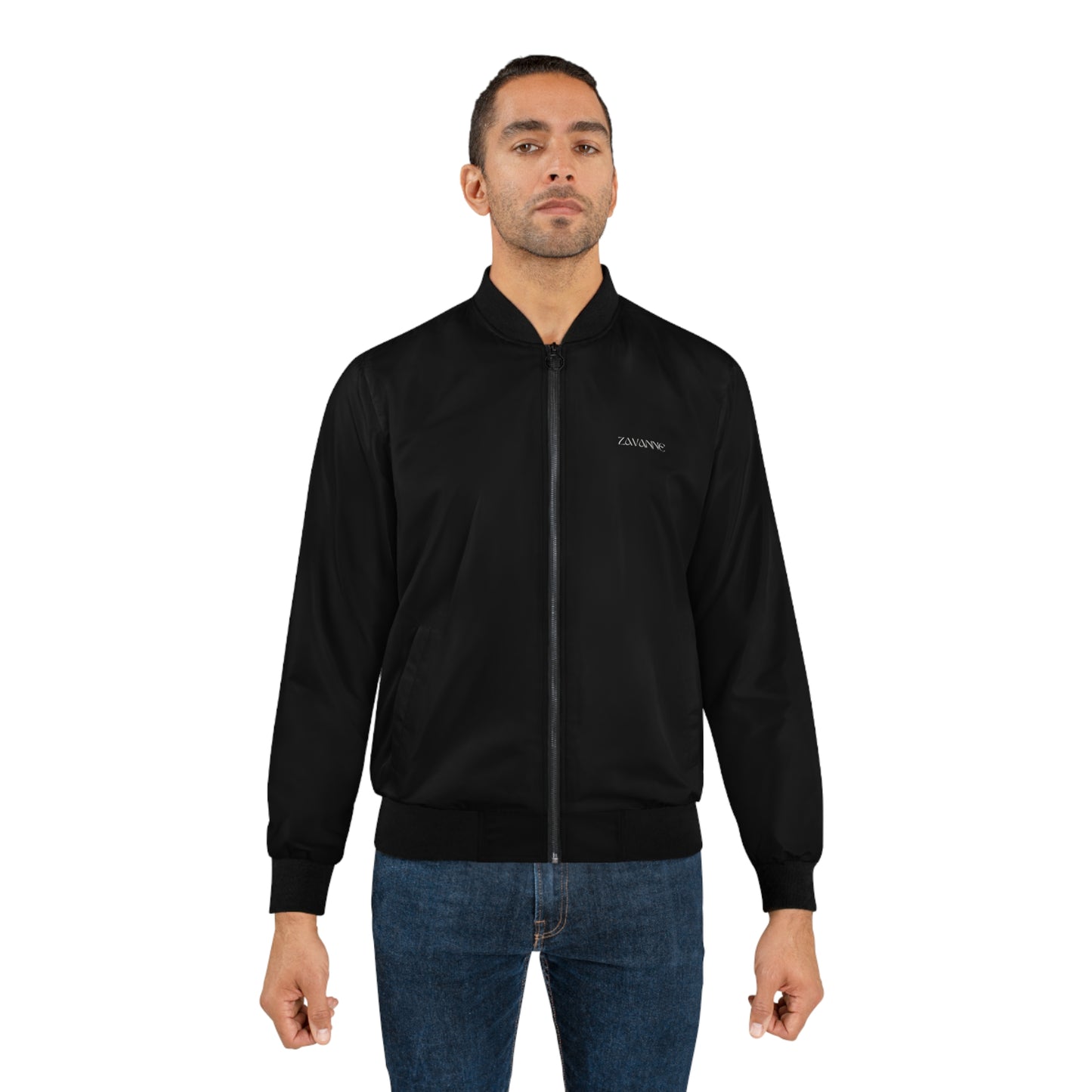 Men's Black Bomber Jacket Zavanne