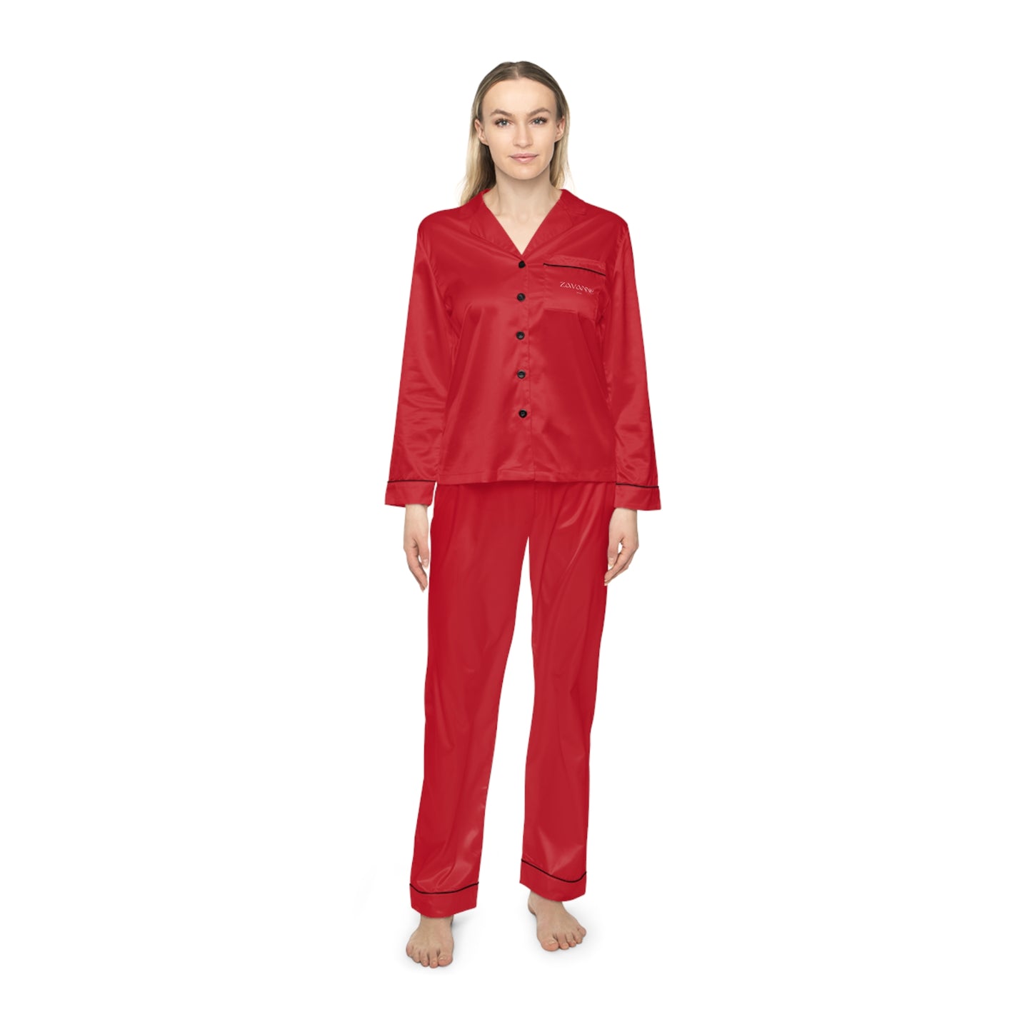 Red Satin Pajama Set — Sogni D’or