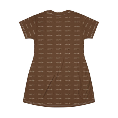 Vestido chocolate midi ZAVANNE (micrologo)